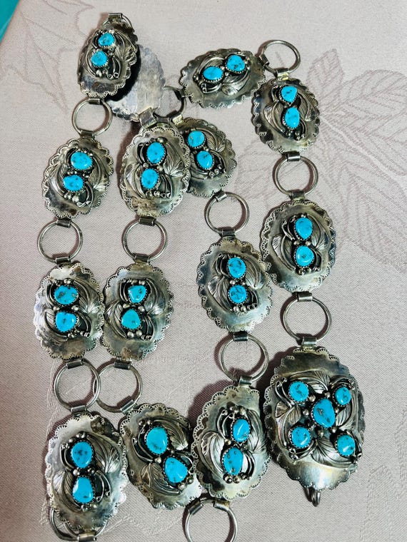 Most Chunky Toledo Family Vintage Native American Navajo Turquoise Sterling Silver Ring Most Chunky Toledo Family Vintage Native American Navajo Turquoise Sterling Silver Ring