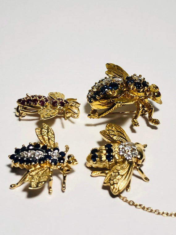 Rare Large 18k Herbert Rosenthal Ruby, Sapphire, … - image 2