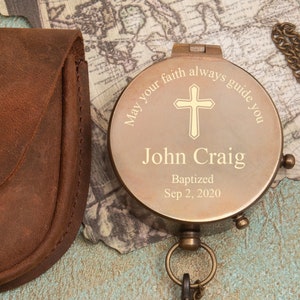 Personalized Compass, Adventure Awaits Compass, Confirmation Gift,Baptism Gift,Religious Gift, Personalized Compass, Custom Engraved Compass