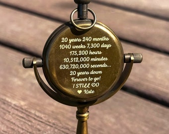 Couple Anniversary Gift, Personalized Gift for Officer Vintage Table Clock, Christmas Gift for Him,Your Actual Handwritting Gift for Husband