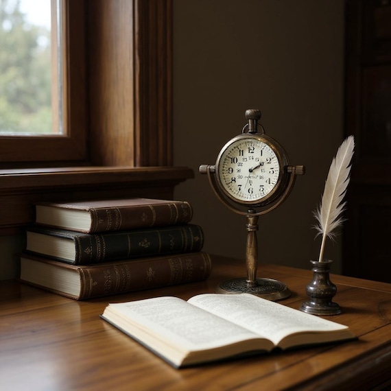 Engraved Brass Table Clock: Custom Corporate Gift, Retro Desk Decor