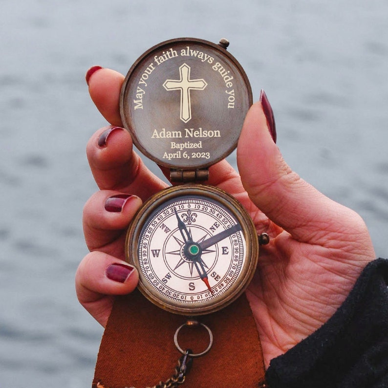 Personalized Religious Compass: Catholic Baptism, First Communion ...