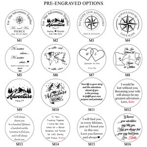 Adventure Awaits, Personalized Compass, Custom Engraved Anniversary Gift Compass, Wedding Gift for Groom, Compass for My Husband Wife image 8