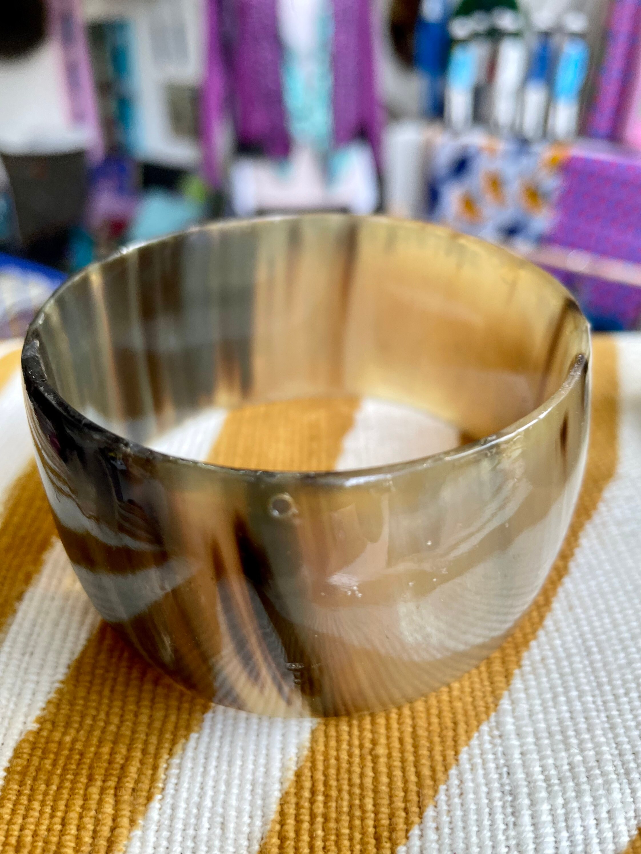 【極美品】here's 202 HORN BANGLE（silver925) CTB198S Natural Horn Bangle Set With Lacquer-S – Vivo Direct