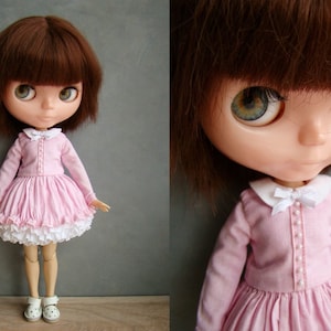 Outfit Clothing costume Handmade layers Dress for Blythe doll 820-52
