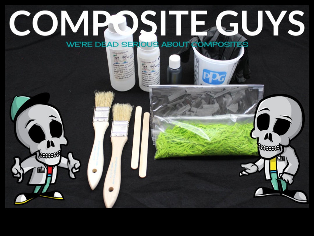 DIY Carbon Fiber Kit With Real Chopped Carbon Fiber and Lime