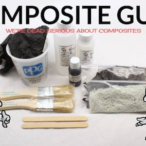 DIY Forged Carbon Fiber Kit With Real Chopped Carbon Fiber and White Fiberglass