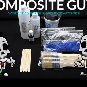DIY Forged Carbon Fiber Kit 120 Grams of Real Chopped Carbon Fiber With Blue Fiberglass