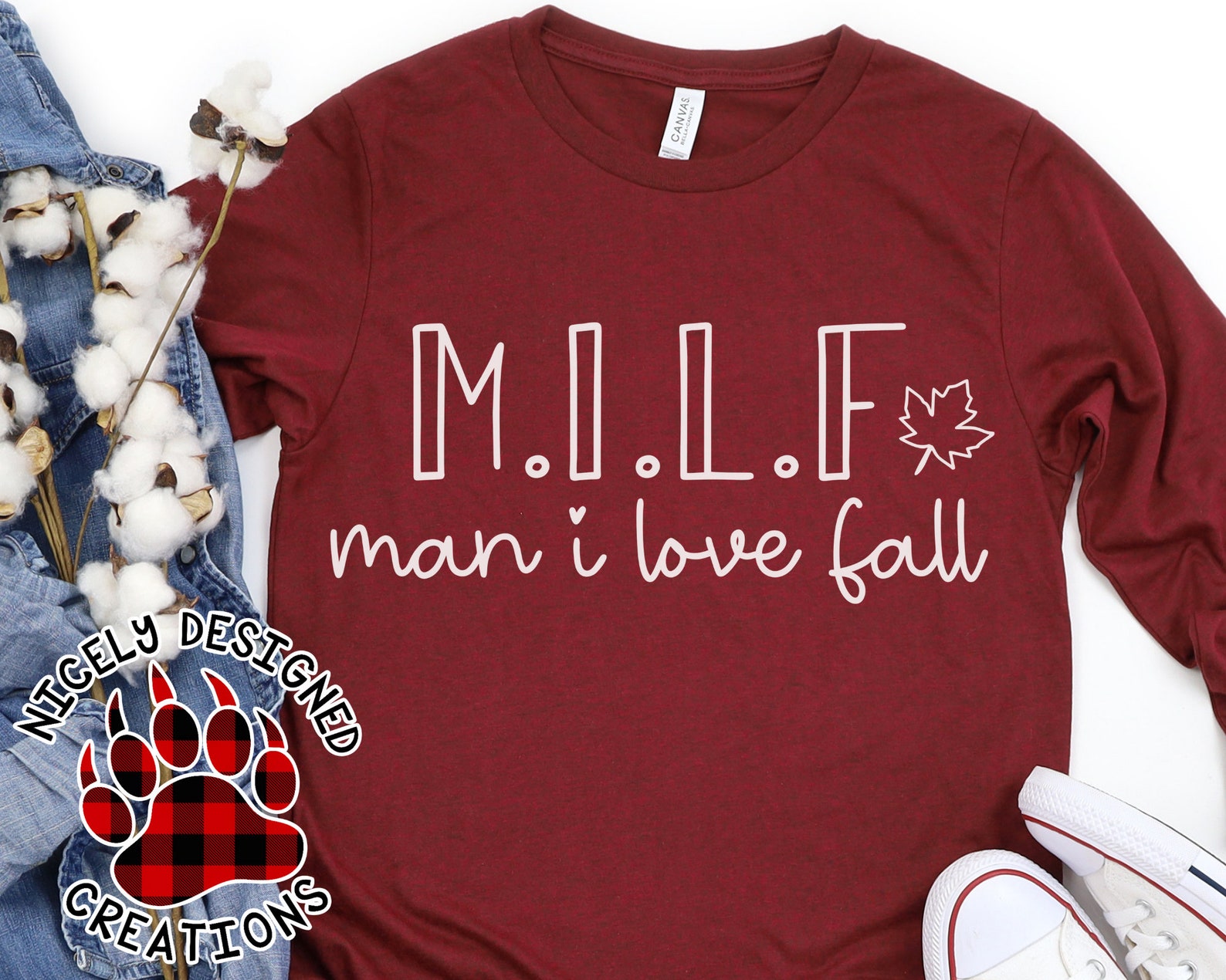 MILF Fall SVG Man I Love Fall Cut File for Silhouette and - Etsy