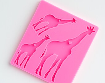 famille girafe || || de moulage en silicone Moule de porte-clés