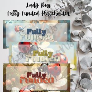 Ladybug Money Placeholder | Digital Download | Fully Funded Slips | Set of 3