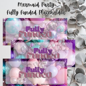 Mermaid Party Money Placeholder | Digital Download | Fully Funded Slips | Set of 3