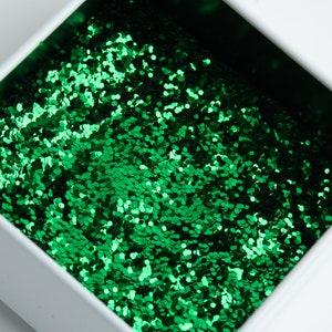 || de trèfle || à paillettes Verte Chunky || polyester || résistant aux solvants Briller