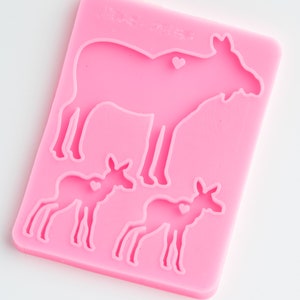 Moose Family Mold || Silicone Mold || Keychain Mold