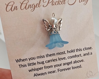 Abrazo de bolsillo de ángel: regalo reconfortante, recuerdo de apoyo para el duelo