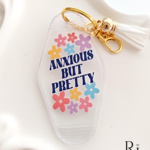 Cute Funny Motel Keychain | Retro-Inspired Acrylic Key Tag | Aesthetic Novelty Gift for Best Friend, Coworker, or Yourself | Trendy Keyring