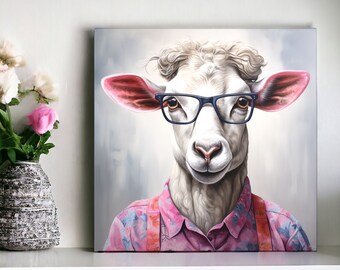 Urban Farm English Sheep | Sheep Print | Sheep Wall Art | Cute Sheep | Cheeky Sheep | Sheep Poster | Sheep Watercolor | Sheep Gift | Sheep