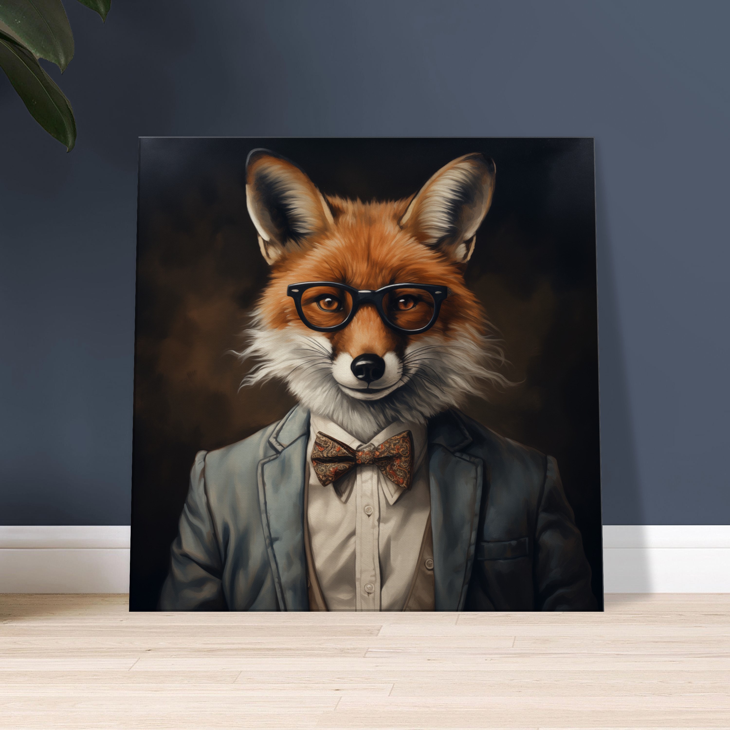 Work Fox Urban Farm Fox Artwork | Fox With Glasses | Victorian Animal Portrait ...