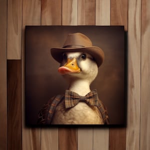 Urban Farm Duck Gifts | Duck Art | White Duck Art | Duck Wall Art |  Duck Painting | Duck Nursery Art | Duck Canvas Wall Art | Duck Print
