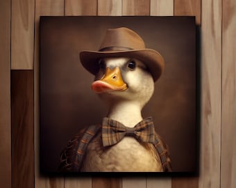 Urban Farm Duck Gifts | Duck Art | White Duck Art | Duck Wall Art |  Duck Painting | Duck Nursery Art | Duck Canvas Wall Art | Duck Print