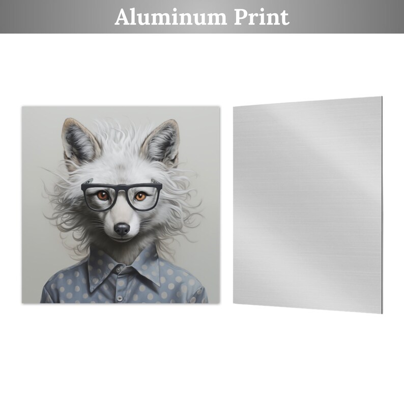 Urban Farm Arctic Fox Fox Artwork Fox With Glasses Fox Wall Art Print