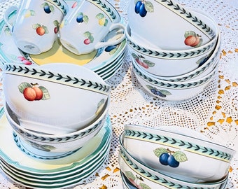 Villeroy & Boch French Garden 皿 2枚セット Villeroy & Boch French Garden Multi-Color Porcelain Bread