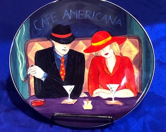 Sango, Cafe Americana, Dinner, Salad and Bowls, cafe business, Retro, Decorative plates, Mid century, Italian, espresso, wall decor.