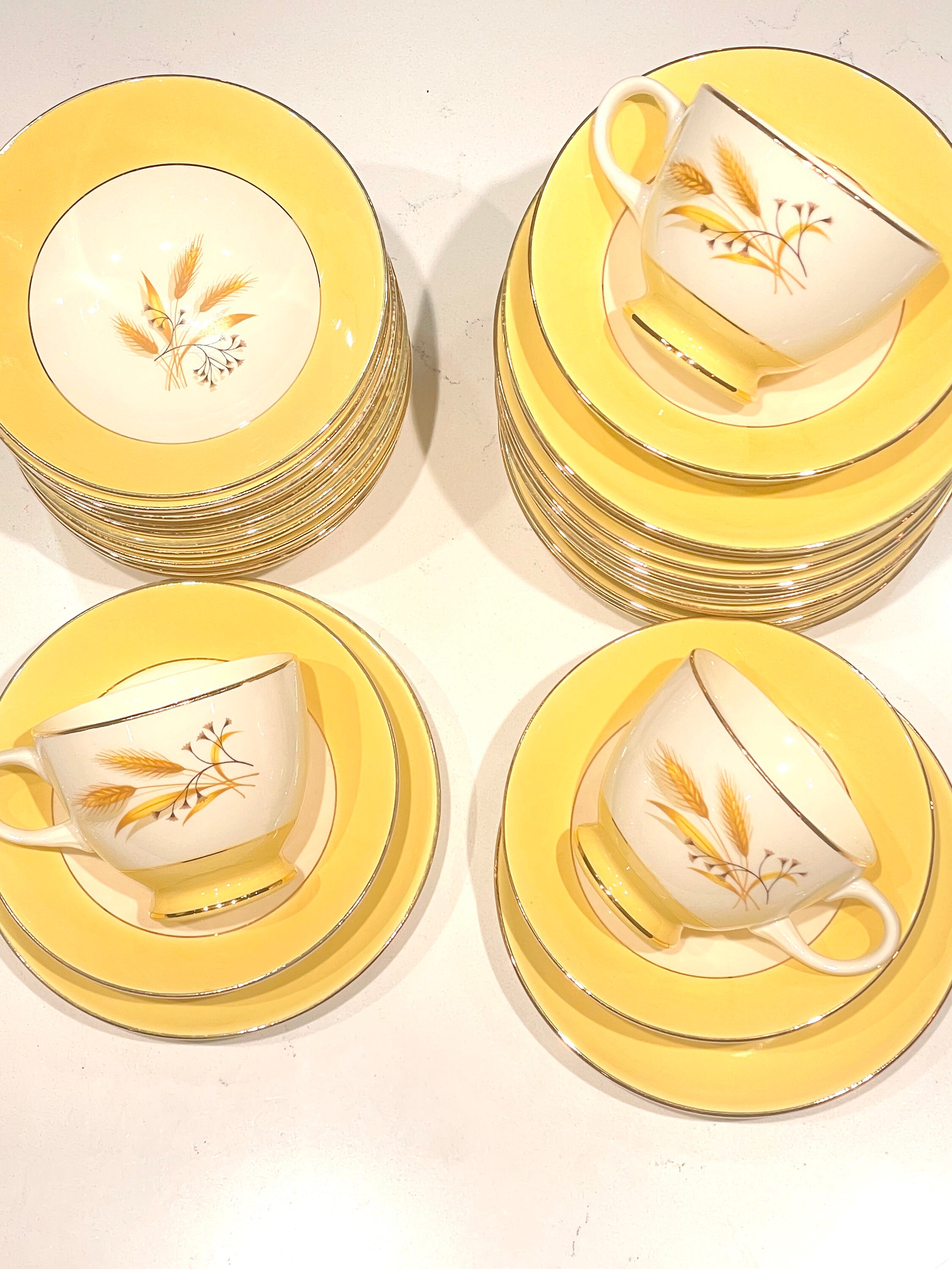 Autumn gold wheat dishes clearance
