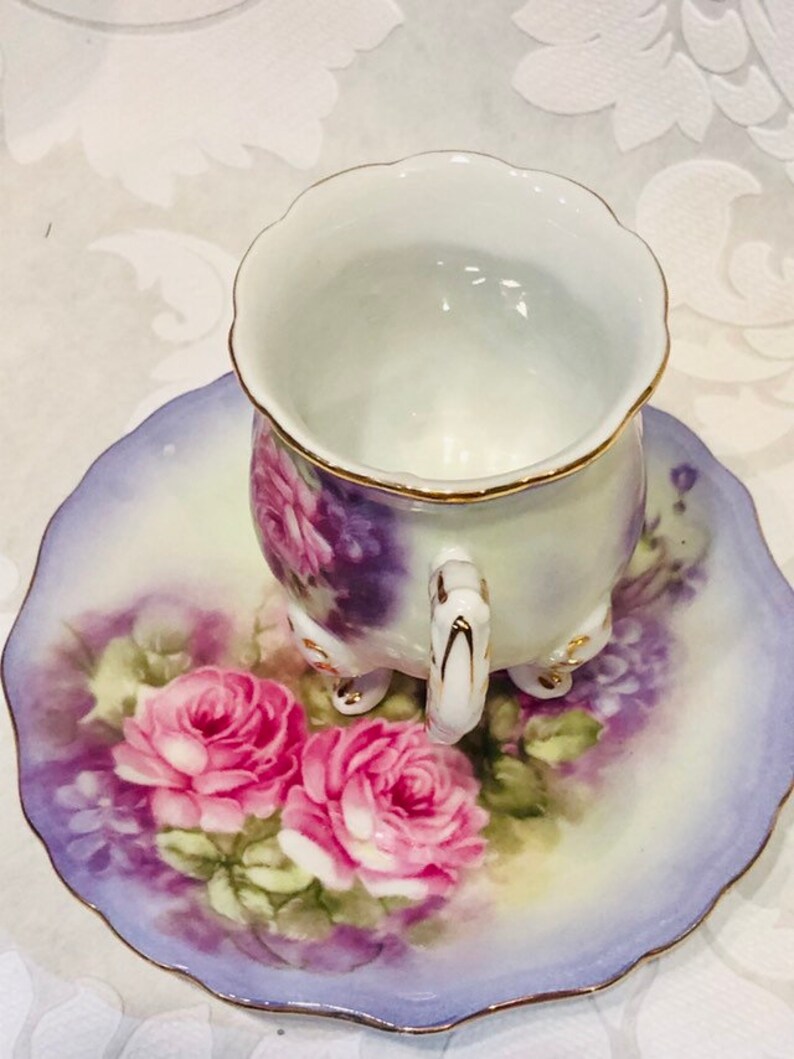 Victorias Garden of Lowell MA Flower Vase and Tea cup Etsy