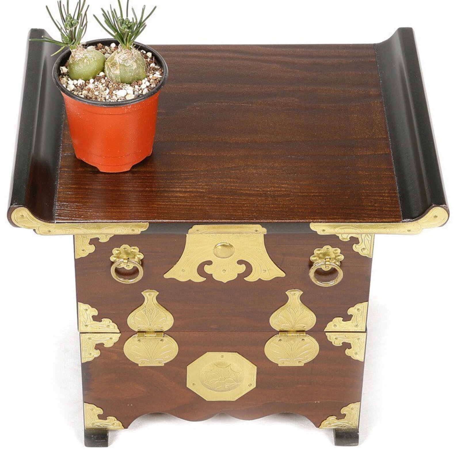 Oriental antique style nightstand with storage space Handmade Etsy