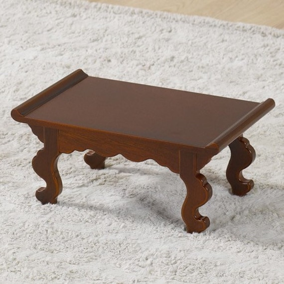 Korean antique style small table handmade with natural wood Etsy