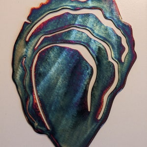 Colorful Oyster Metal Art Nautical Home Decor for the Wall