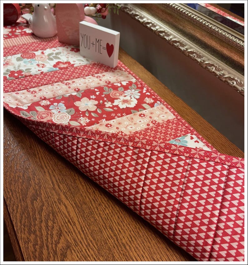 PDF Quilt-as-you-go 12"x42" Easy Quilted Table Runner Pattern Instant ...