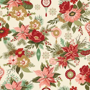 Glisten - Main Eggnog - Christmas 100% Cotton fabric by Sandy Gervais for Riley Blake Designs
