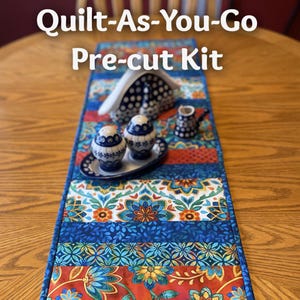 Boho Blooms Quilt-As-You-Go 12"x42" Table Runner Kit - Northcott Fabrics | Polonia Designs