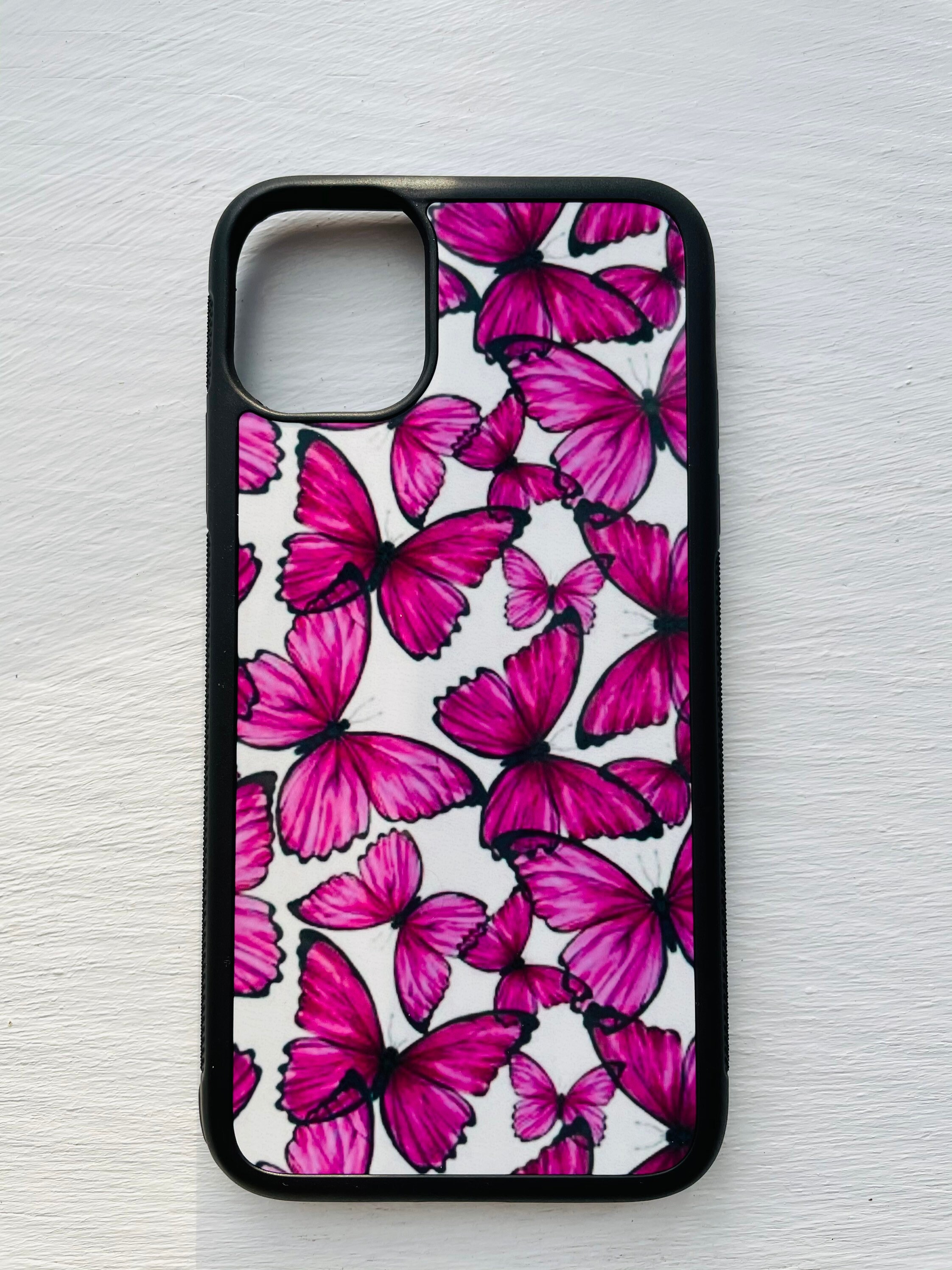 Hot Pink Butterflies IPhone Case Etsy
