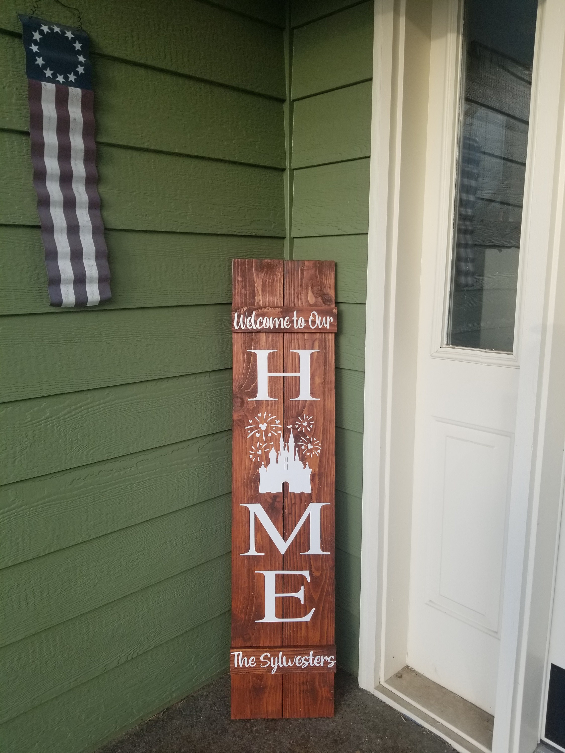 Home Porch Sign with Castle I Personalized Sign I Housewarming Etsy