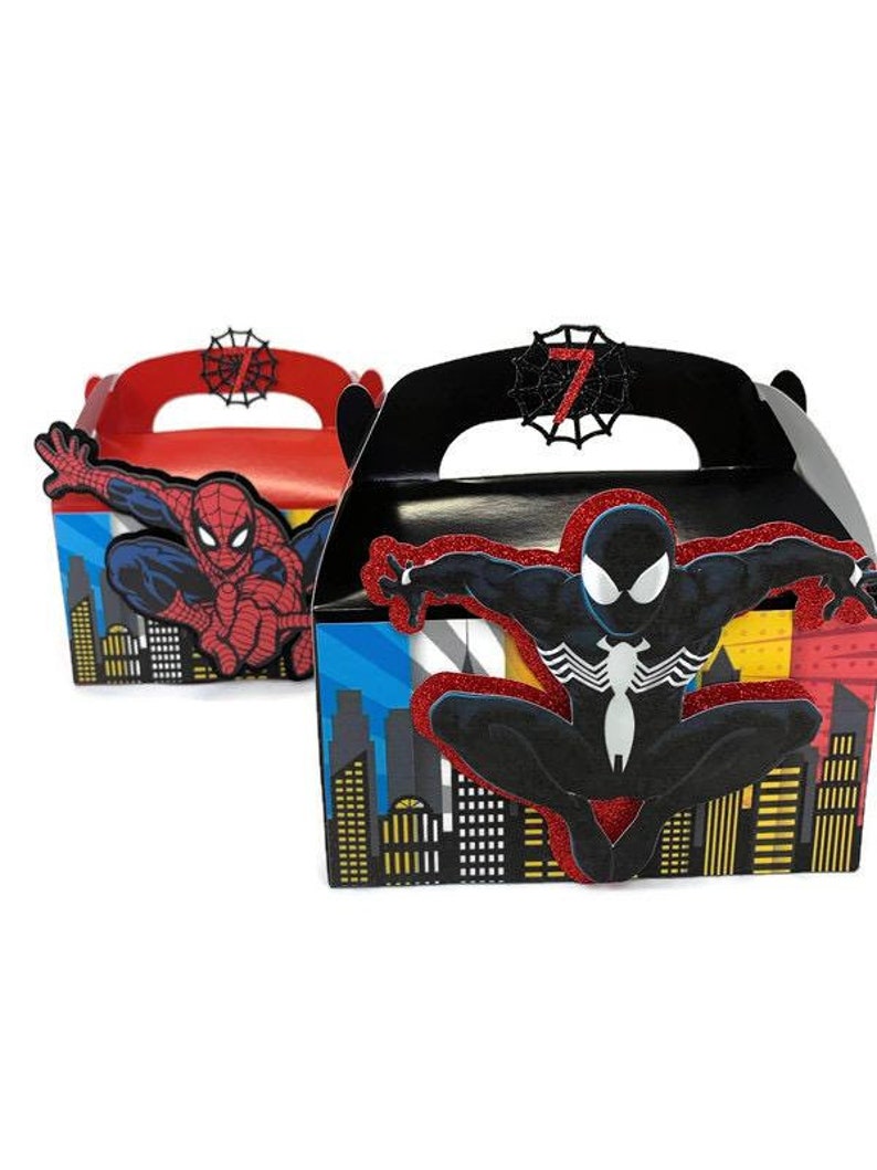 SpiderMan and Venom 3D Treat Bags Favor Boxes Etsy