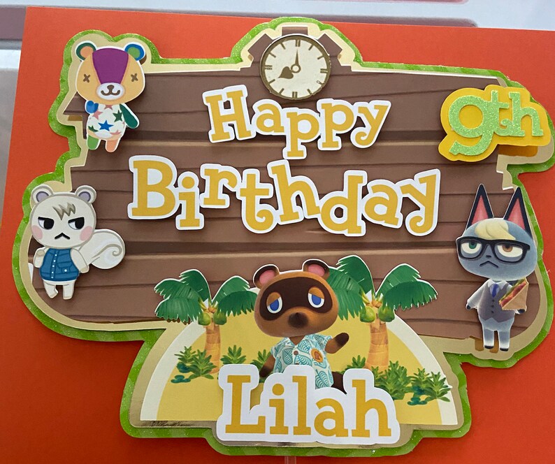 Animal Crossing Cake Topper | Etsy