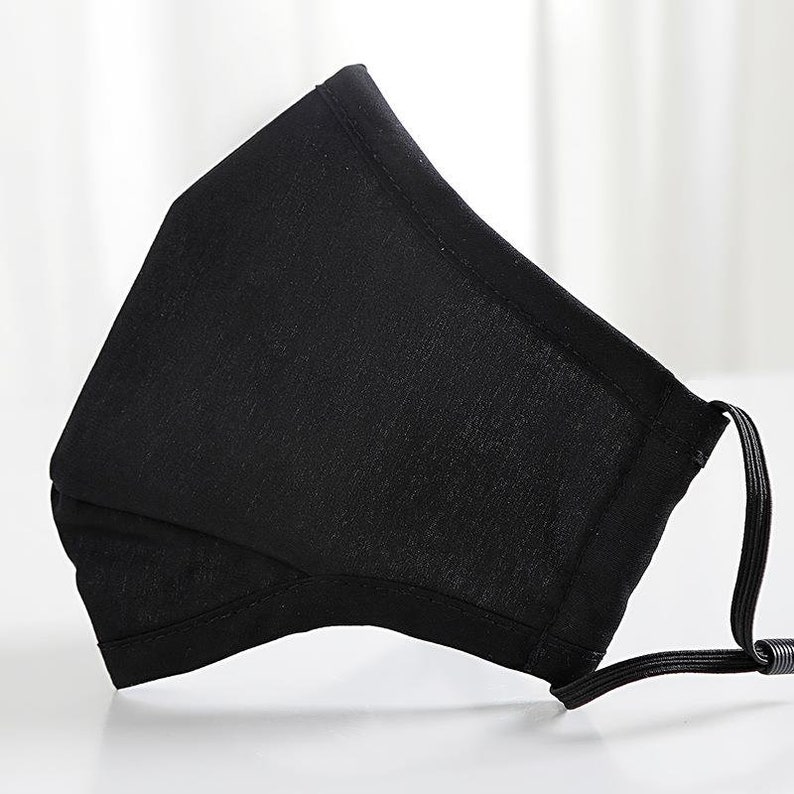 Black Cotton Face Masksunisex Washable Face Mask protective Etsy