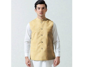 Gold waistcoat/ Men's Vest