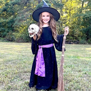 Star Witch Dress / Toddler,Kids witch outfit with belt
