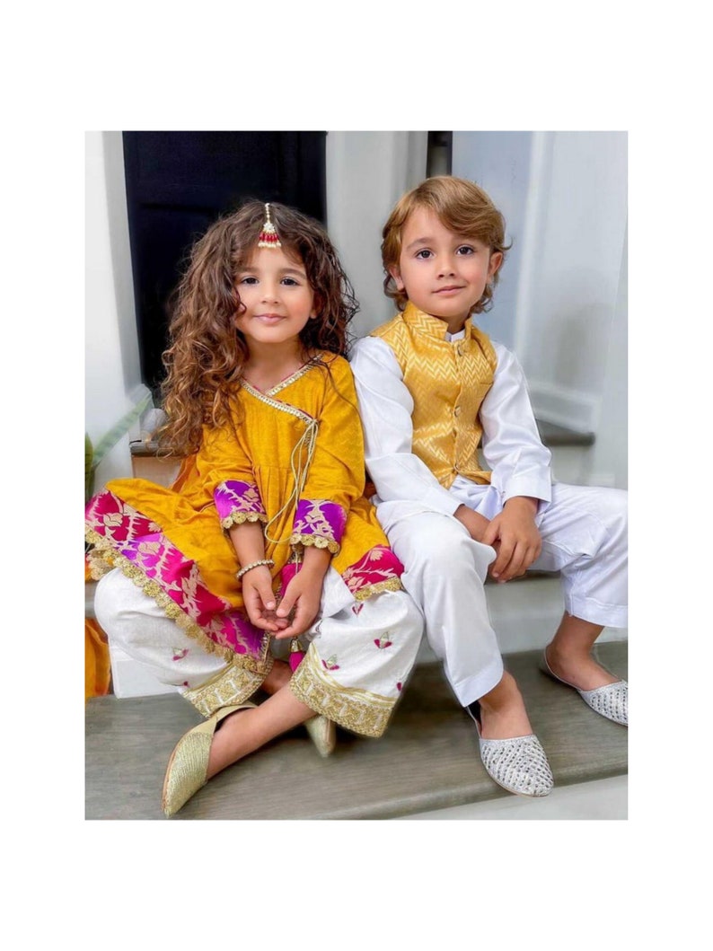 Mustard Vest 3pc Suit boys Etsy