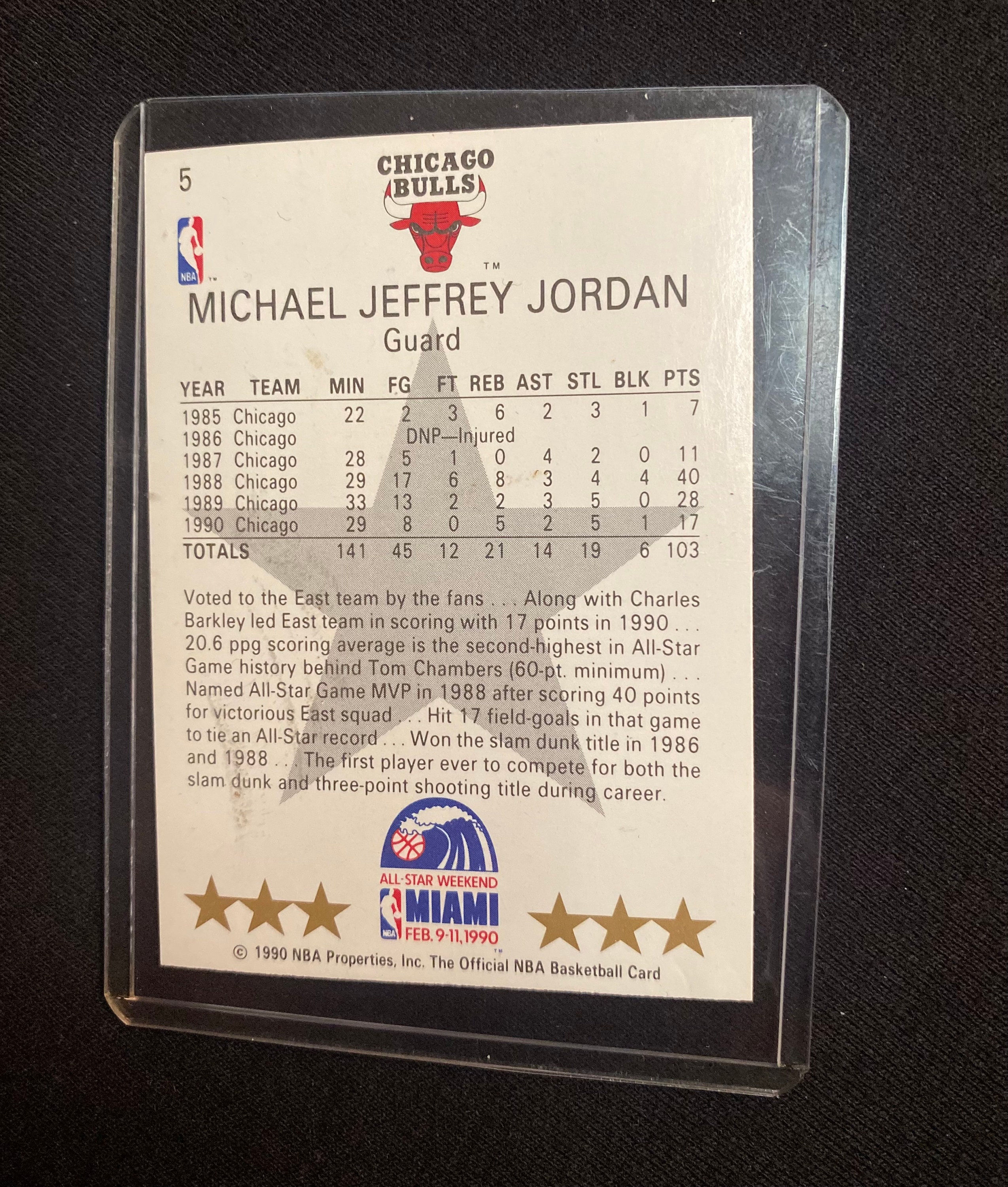 1990 NBA Hoops Michael Jordan Basketball Card All-star East - Etsy