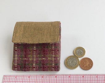 Harris Tweed fold over Wallet/Coin Purse