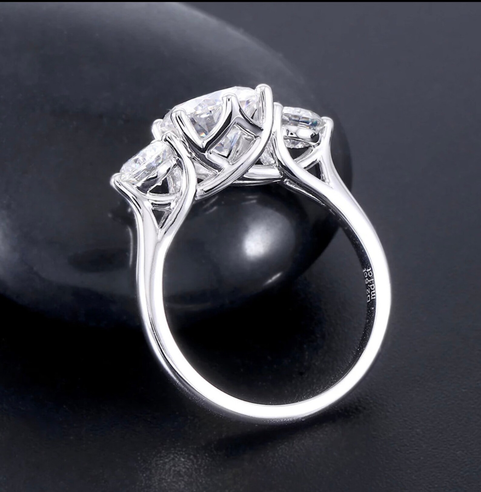 Emma Ring Trilogy Ring in Moissanite 3.5CT Etsy