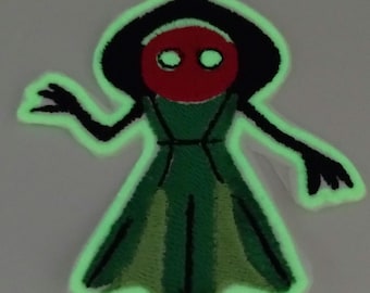 Flatswood Monster Cryptid Cryptozoology inspired patch glow in the dark features iron on