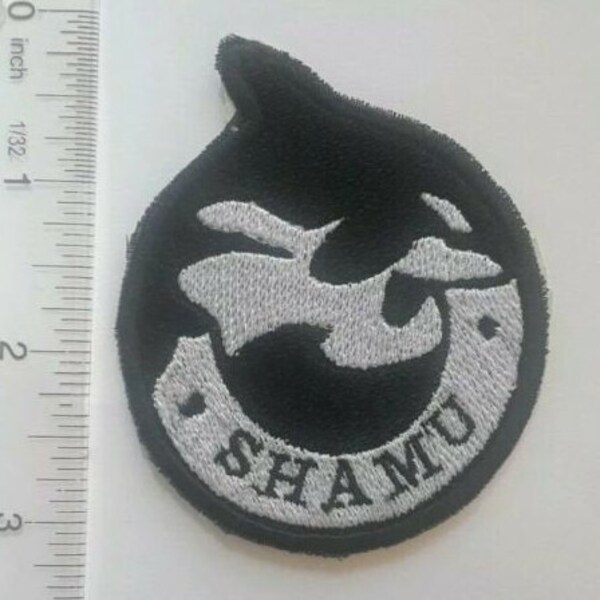 Sea World Shamu vintage style logo tribute patch iron on  SeaWorld Orca killer Whale