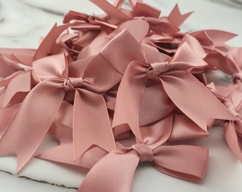 Rose Gold Satin Bows, Ribbon Bow, Flowers, Craft Decoration, Handwork DIY Party Decoration