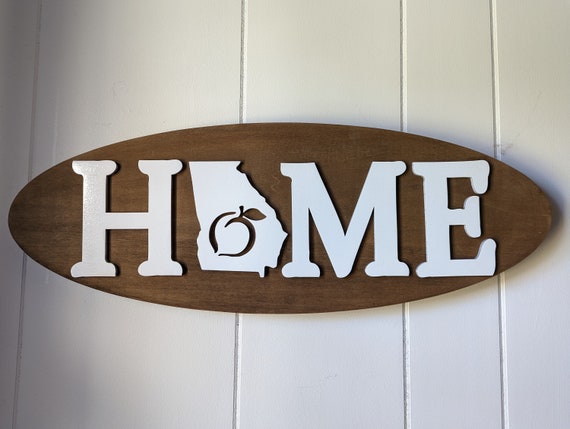 Home Decor Wooden Sign Georgia Sign